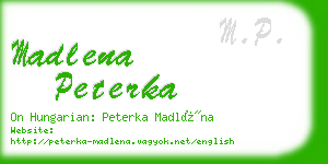madlena peterka business card